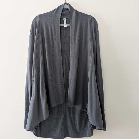 Athleta Sweaters - Athleta Pranayama Wrap Cardigan Dark Gray Soft Relaxed Fit - Size XS